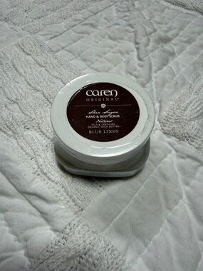 Caren Original Blue Linen Hand & Body Scrub - White Jar